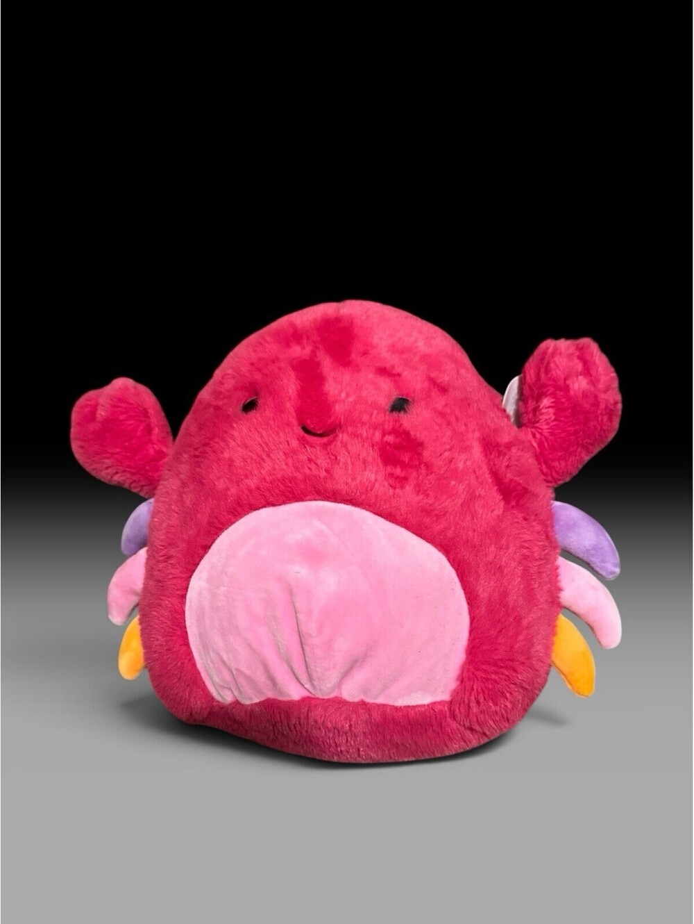 Squishmallow Crab CYRA Fuzz-A-Mallow FURRY & FUZZY Plush Stuffed Toy Hot Pink!